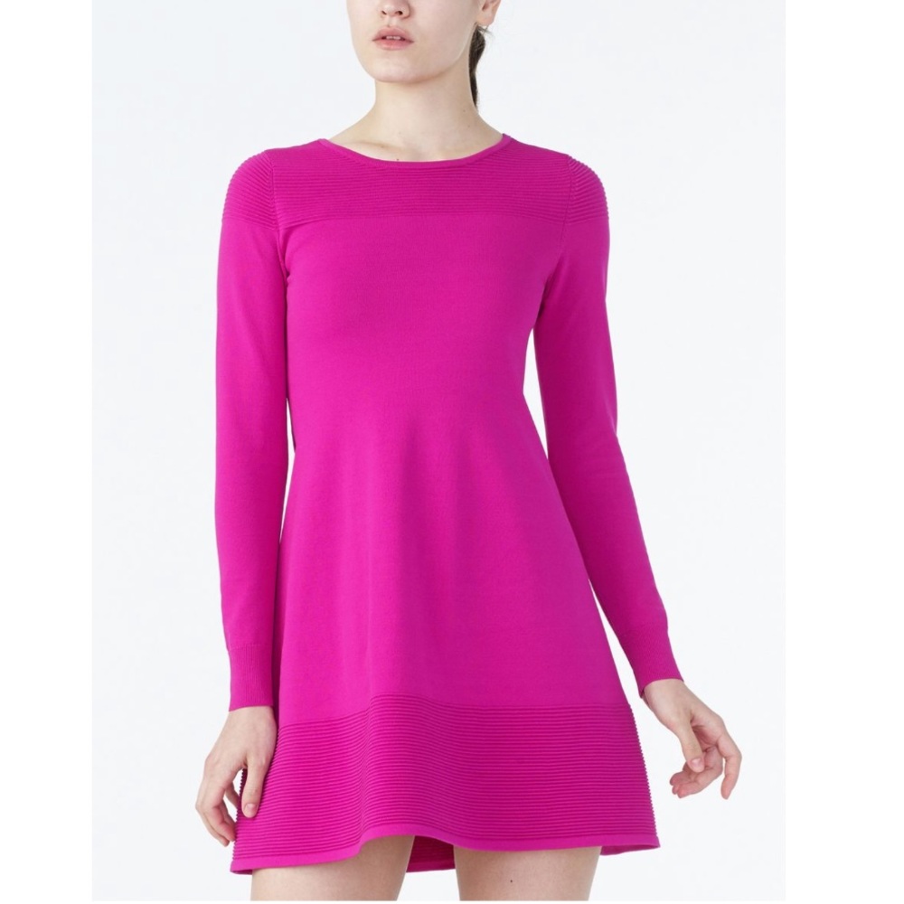 Armani Exchange Pink Long Sleeve Sweater Dress